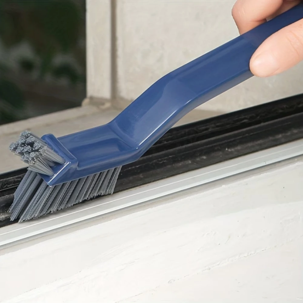 2-in-1 Small Clip Window Cleaning Brush,Multi-Surface Scrubber - Dual-Head Durable Plastic Brush with Ergonomic Handle