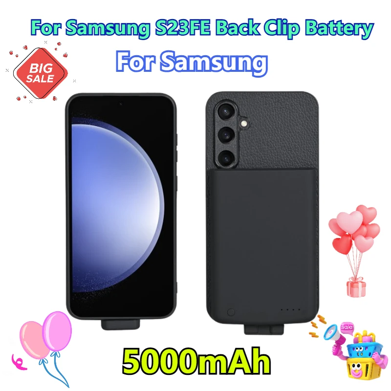 

5000mAh for Samsung S23FE Back Clip Battery Wireless Power Bank Phone Case Mobile Power Bank