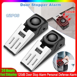 Elecpow 125dB Anti Theft Door Stop Alarm Portable Personal Defense Alarm Door Stopper Floor Wedge Doorstop Security Protection