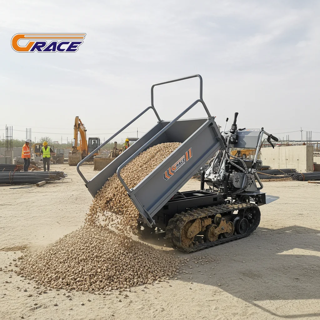 Mini Dumper de Orugas OEM, Dumper Pequeño con Diferentes Opciones de Carga