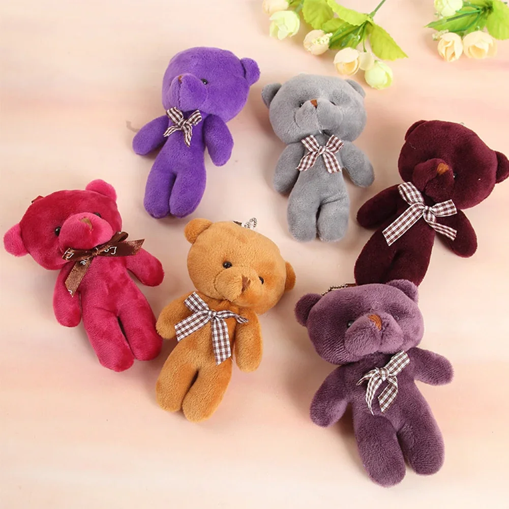 

1Pc Mini Plush Bear Toys with Soft PP Cotton Filling for Stuffed Toy Bouquet Doll Holiday Gift kids Gift