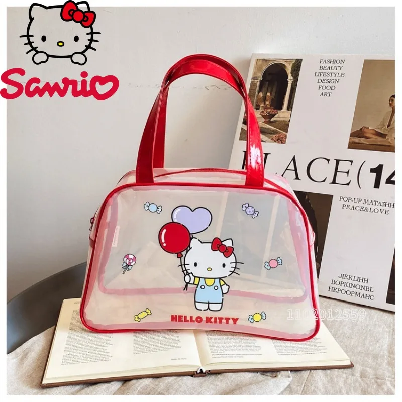 

Hello Kitty New Transparent Cosmetic Bag Luxury Brand Portable Cosmetic Bag Large Capacity Leisure Travel Storage Toilet Bag