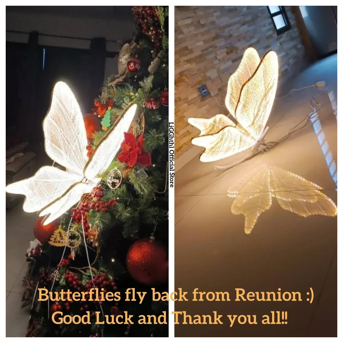 Butterfly Led with Movement Modern Romantic Lace butterflies Leds movement Decor Wedding Party Stage Butterfly Lights