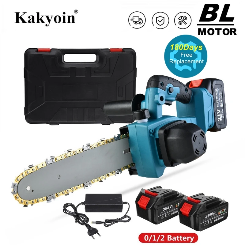 brushless sem fio eletrica motosserra oleo chain saw motor power tool para makita pcs bateria 3200w 10 01