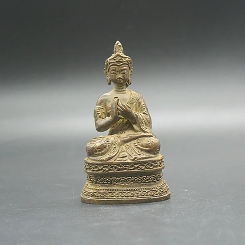 Beautiful Tibetan Bronze Buddhism Buddha statue Exorcism peace Feng Shui Statue