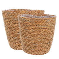 2pcs Seagrass Planter Pots Woven Flower Pot Storage Baskets Home Decor Garden Bedroom Living Room