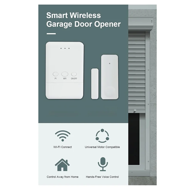 -A25M Tuya WIFI Inteligente Universal Abridor de porta de garagem Sensor de porta de garagem sem fio Controlador de porta de garagem para Alexa Google EU PLUG