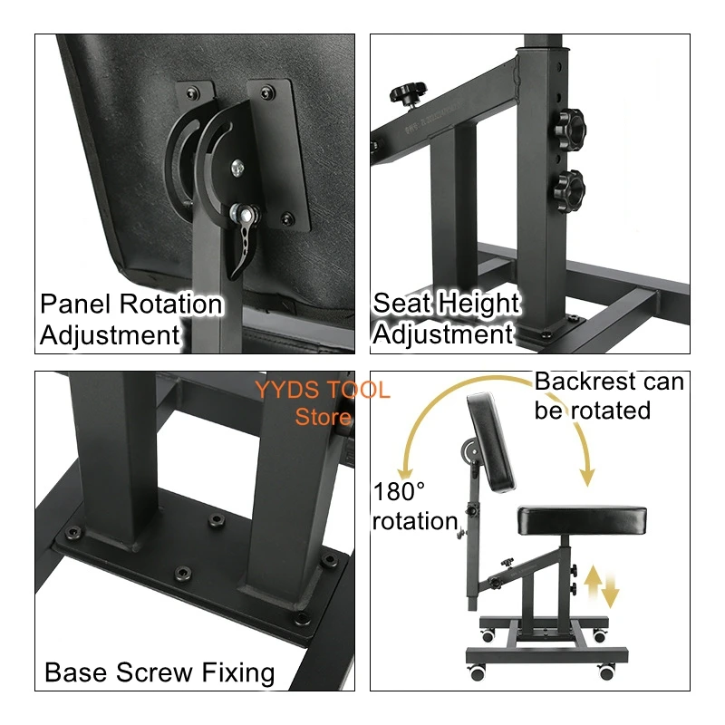 

Upgraded Multi-Function Tattoo Chair with Swivel Wheels Tattoo Artist Chair