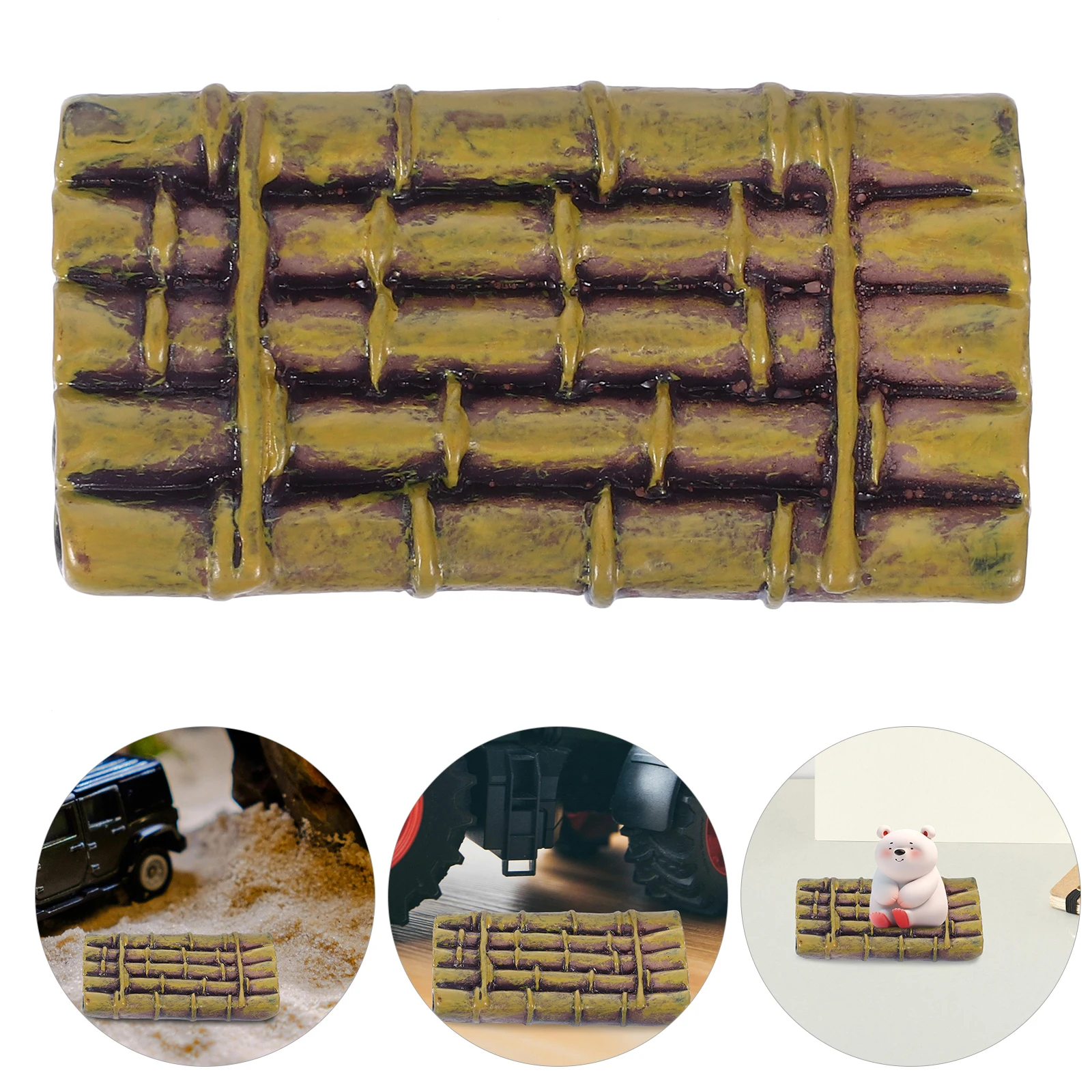 

6 Pcs Miniature Bamboo Landscaping Ornaments Resin Vintage Garden Accessories Decorative Kits For House Beach Sandbox