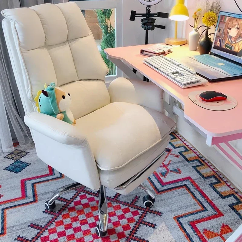 

Backrest Chair Wheels Stool Individual Armchair Comfortable Game Living Room Chairs Armchairs Dresser Computer Beauty Salon Pc