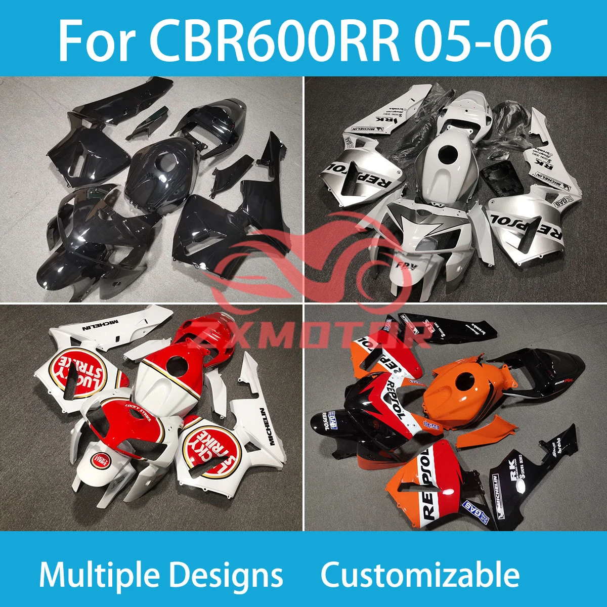 For Honda CBR 600RR 2005 2006 Fairing Kit Body Plastic Cover Set CBR600RR 05 06 Cowling Motorcycle Injection Fairings