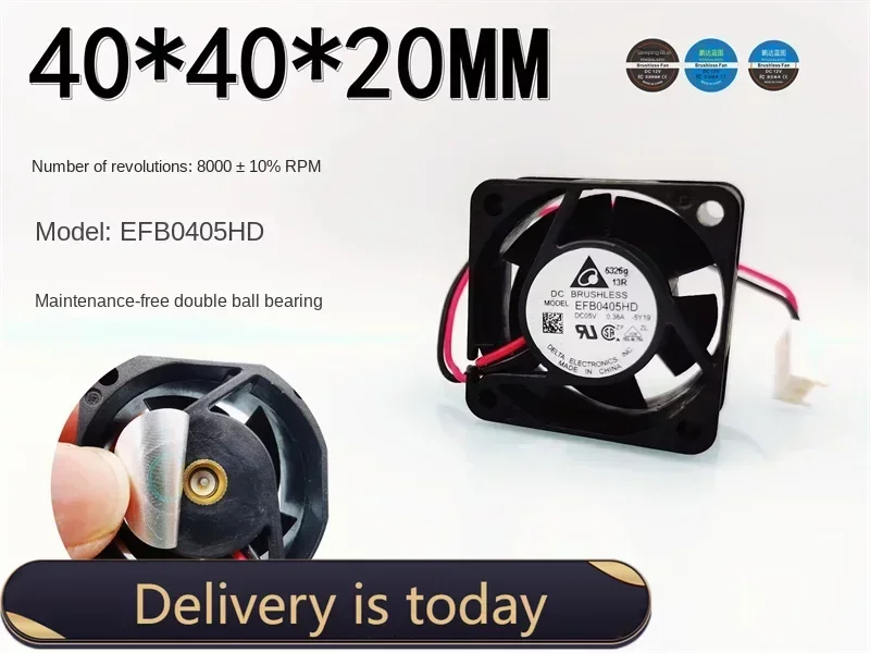 pa 40*40*20MM Efb0405hd 4020 4cm 5V 0.38a Double Ball Bearing High Turn VGA Cooler