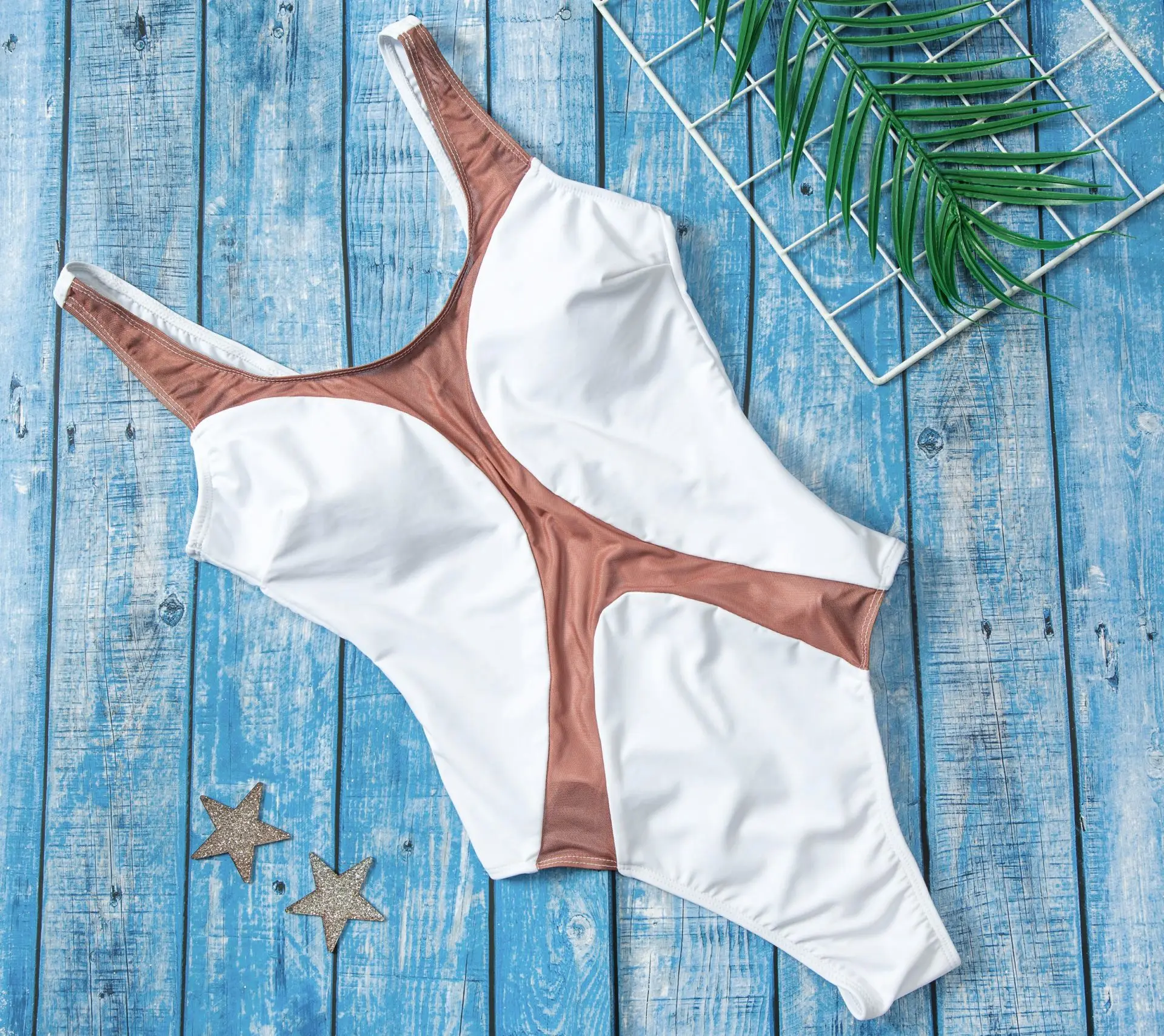 BLESSKISS Sexy Mesh See Through One Piece Swimsuit Women 2022 High cut Monokini Swimwear Swimming Suit For Women Bathing Suit