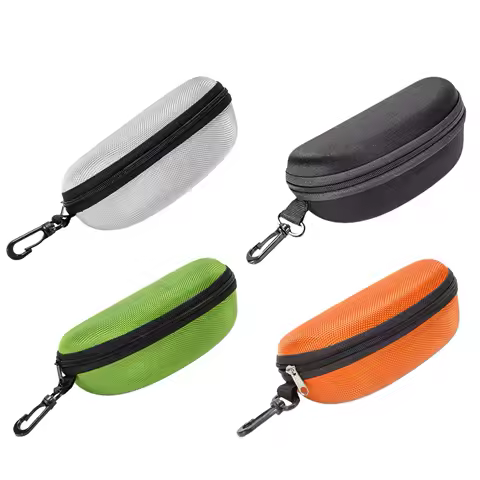 1Pc Sunglasses Sunglasses Men's Women's Storage Box Portable Anti-Stress Travel Zipper Eyeglasses Frame Glasses Case