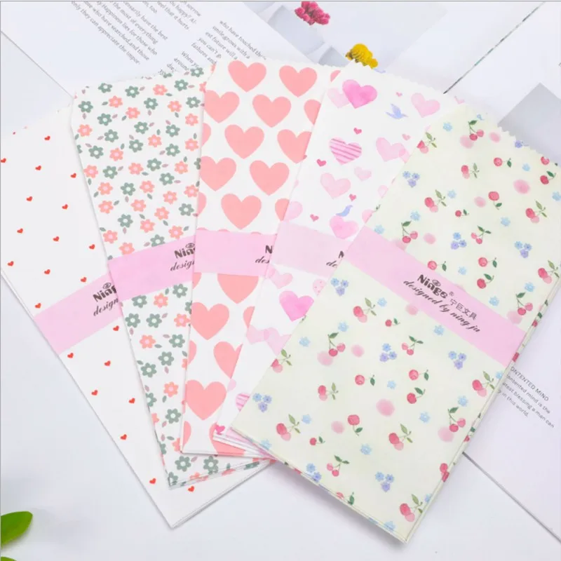 20pcs cartoon envelope pattern mixed mailer paper envelopes for letters love stripe DIY 19.5*9CM