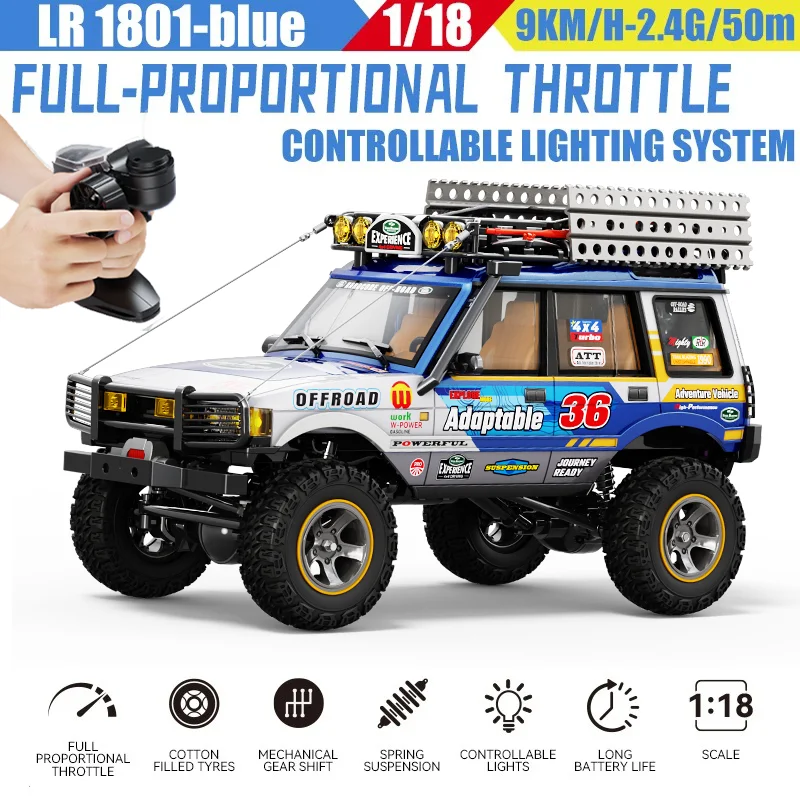 

JXC 1:18 LR1801 Professional RC Remote Control Car Off-Road Climbing Car Four-Wheel Drive Dual-Speed Toy Car Model Boy Adult