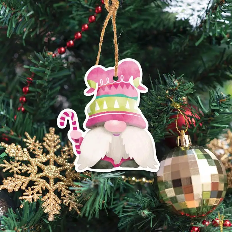 Pendant Ornaments For Christmas Tree Pink 8Pieces Christmas Pendants Tree Ornaments Vintage Holiday Decorations Cute Snowman