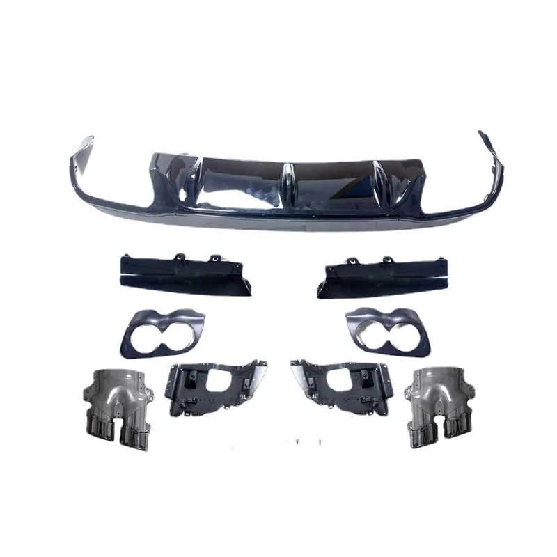 AMG Style Exhaust Tip, E53 E63 Compatible, Mercedes E-Class Coupe W238 C238, 2-Door Car Rear Lip Muffler Tail Pipe