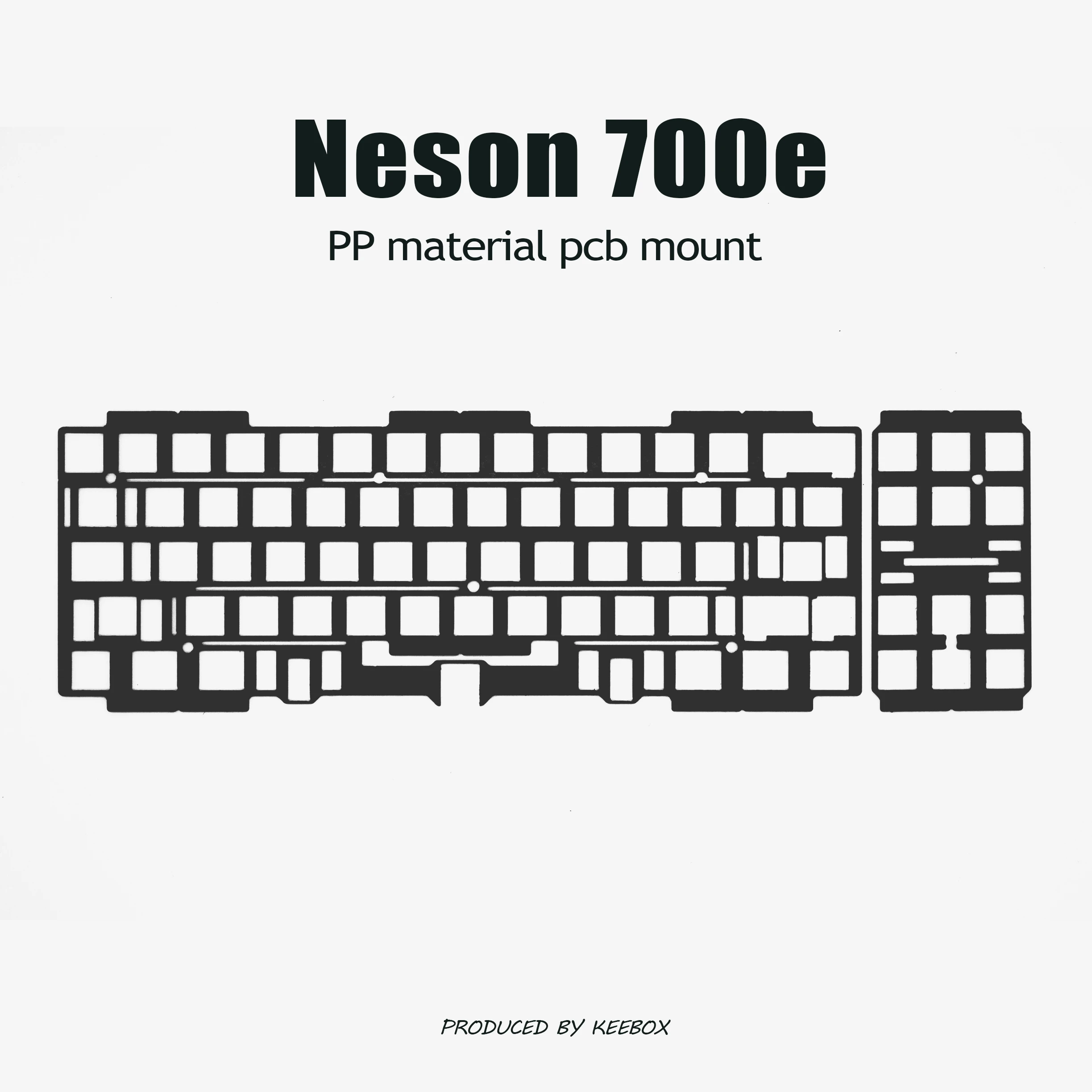 Keebox Neson 700e Keyboard PC PP Carbon ALU Carbon Positioning Plate Keyboard Kit PCB Mounted Mechanical Keyboard Custom