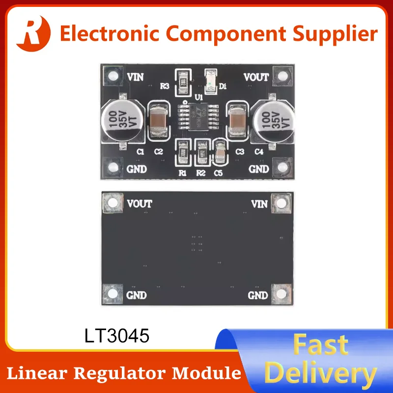 Original LT3045 Linear Voltage Regulator Converter Buck Step Down Circuit Board Module 3.3V 5V PCB Single Power Supply Low Noise