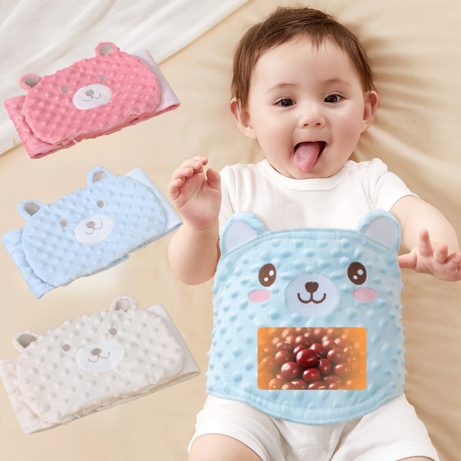 

Soft Fabric Baby Cartoon Belly Band Warm Belly Pillow Red Bean Heat Pack for Gas Relief & Soothing Stomach