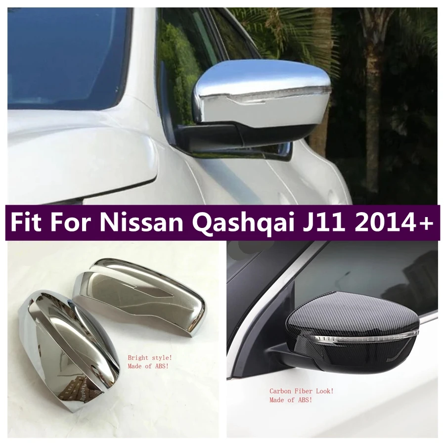 

Side Rearview Mirror Protector Shell Cap Decoration Frame Cover Trim Fit For Nissan Qashqai J11 2014 - 2019 Car Accessories