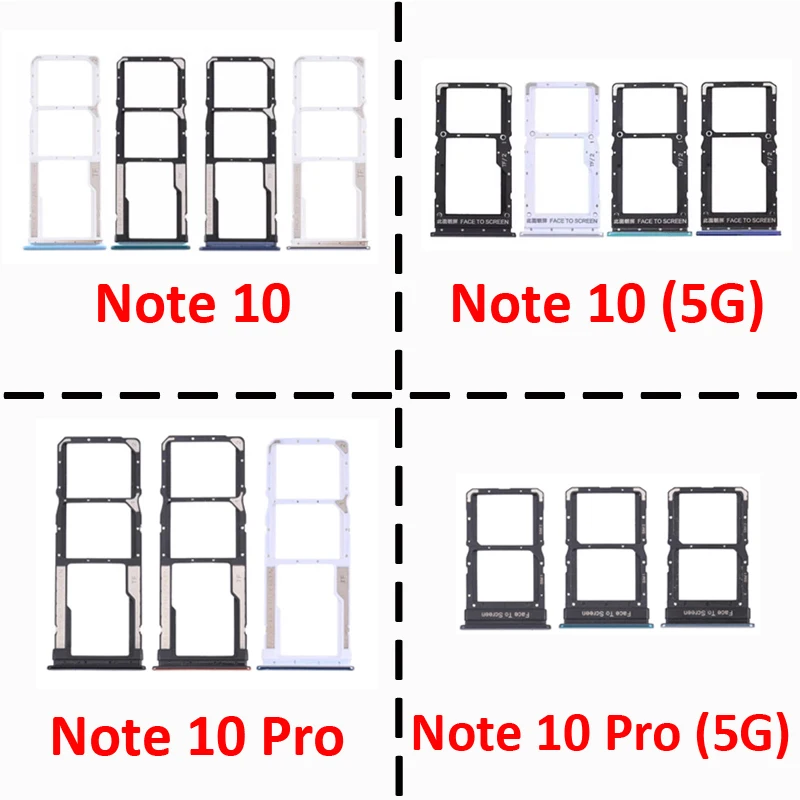 

10 шт. для Xiaomi Redmi Note 10 10s 10T 5G Новый телефон SIM-чип Лоток для SD-карты Держатель ящика Карман для Redmi Note 10 Pro 5G Max