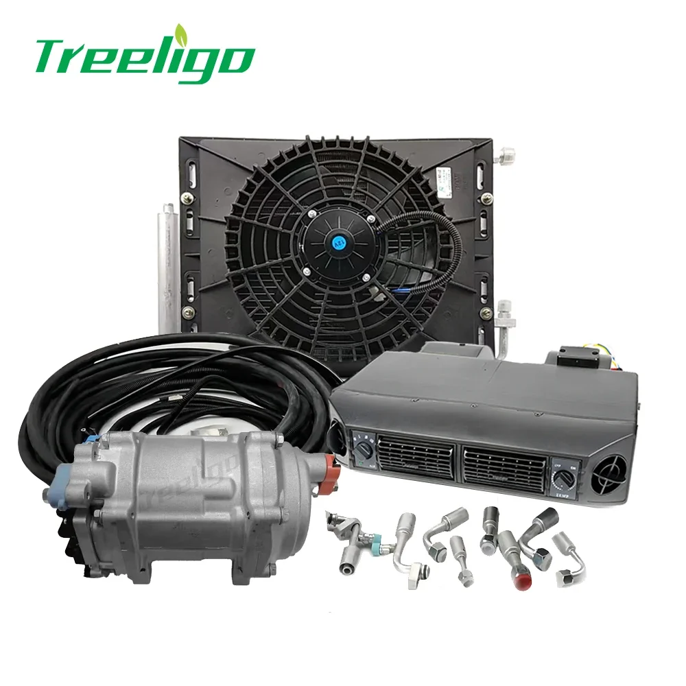 Universal 12V 24V A/C Universal Car Air Conditioner Electric Compressor Under Dash Air Conditioning for Universal