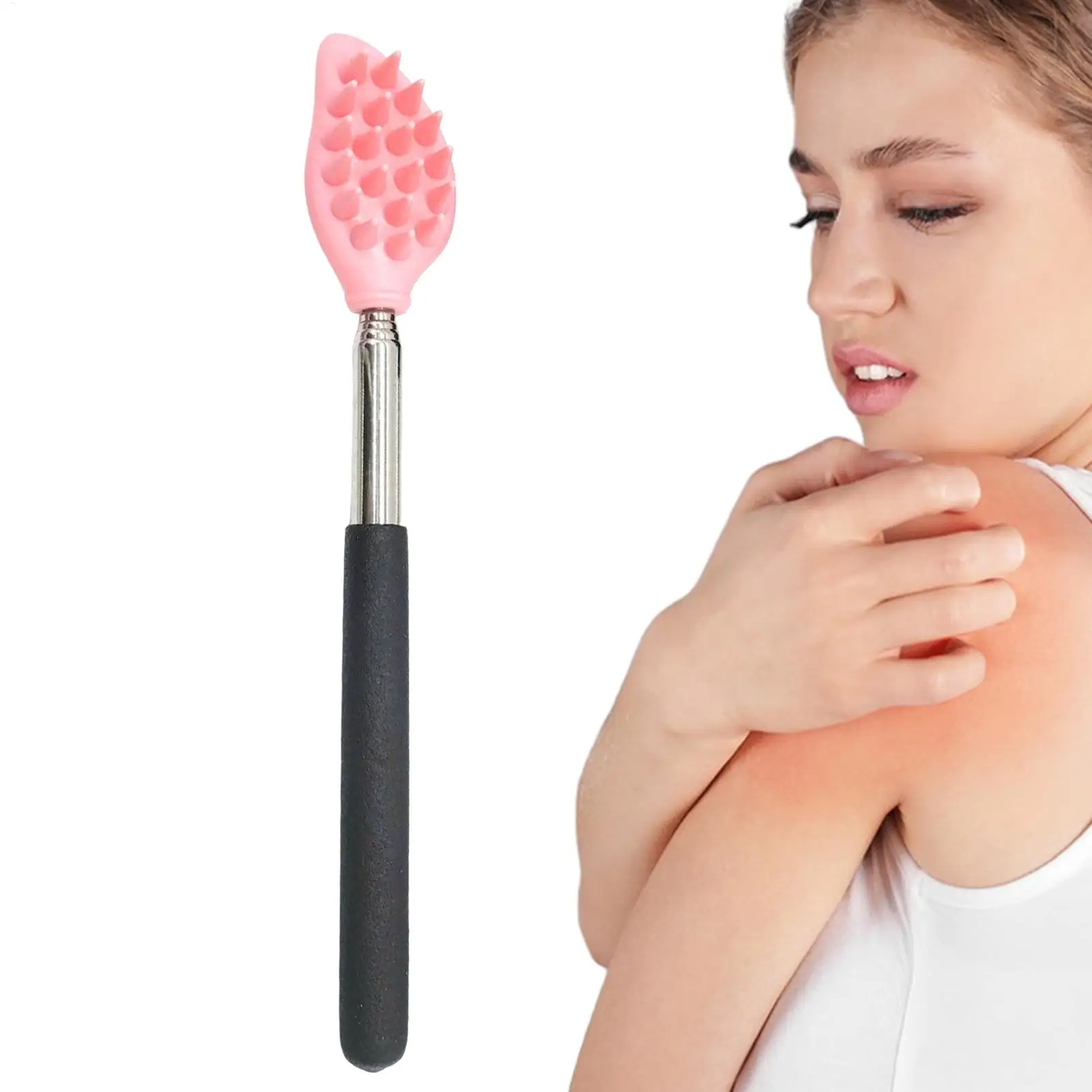 

Telescopic Back Scratcher back retractable massage brush bath brush silicone exfoliating scrub massager scratching tool