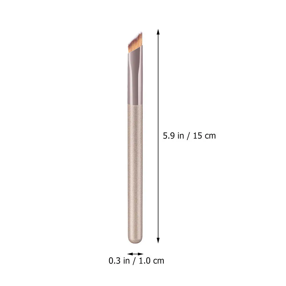 Conjunto de 3 Pincéis de Sobrancelha Angulados para Maquiagem, Pincéis para Delineador e Esfumar Sombra, Pincel para Blush