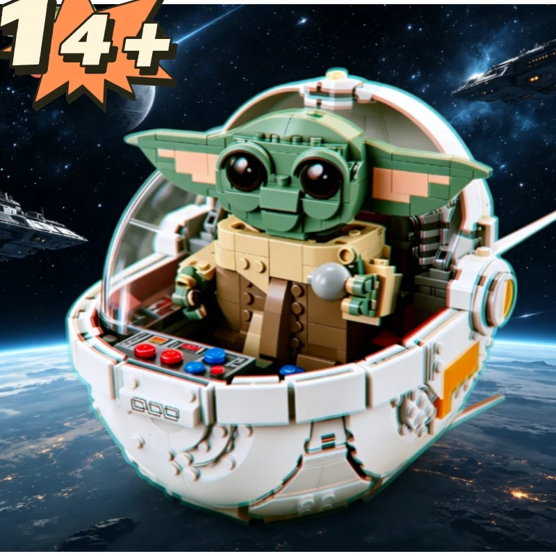 Hot Seals 1048pcs Assembly The Child Grogu Hover Pram Model Building Blocks Bricks Toys  For Adult Boys Christmas Birthday Gifts