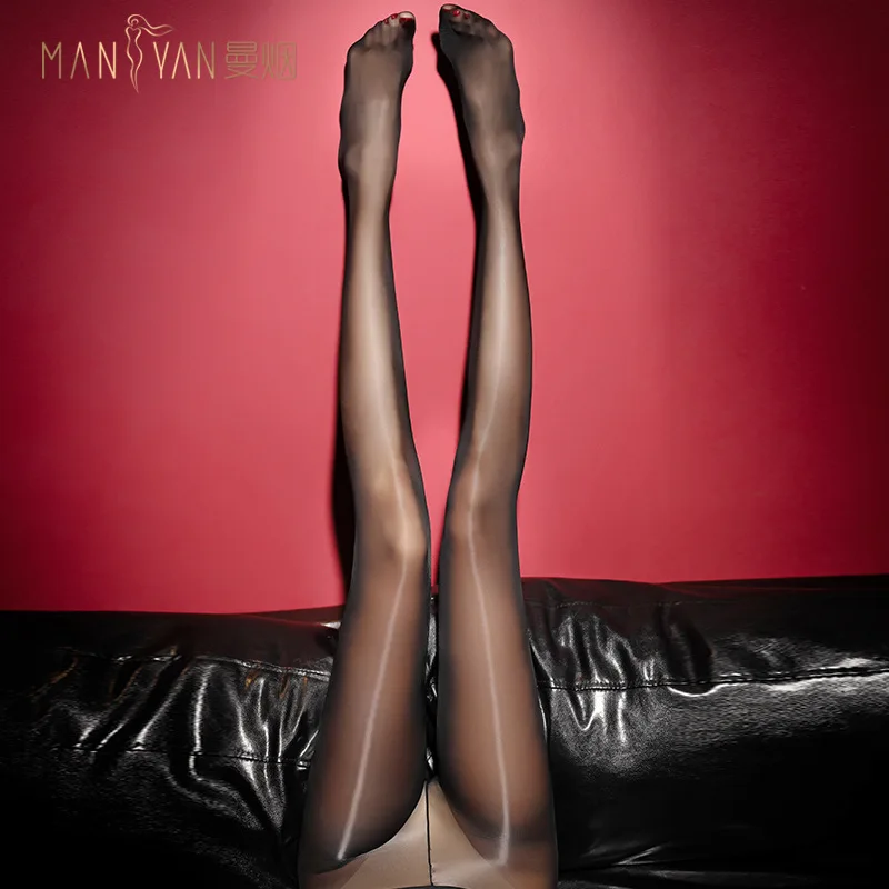 Manyanyao Series1DSecond Generation Closed Crotch Shiny Pantyhose Stockings One Line Crotch Oil Stockings7146