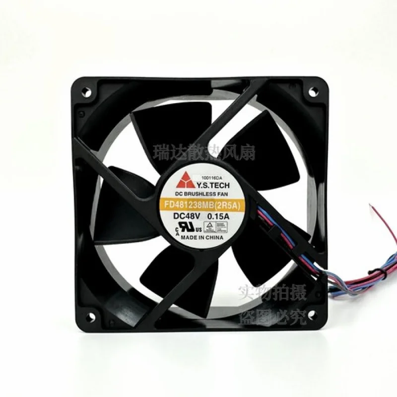 

L FD481238MB(2R5A) 3-контактный бесшумный охлаждающий вентилятор 0,15 А 48 В 12*12 см для кулера Y.S.Tech