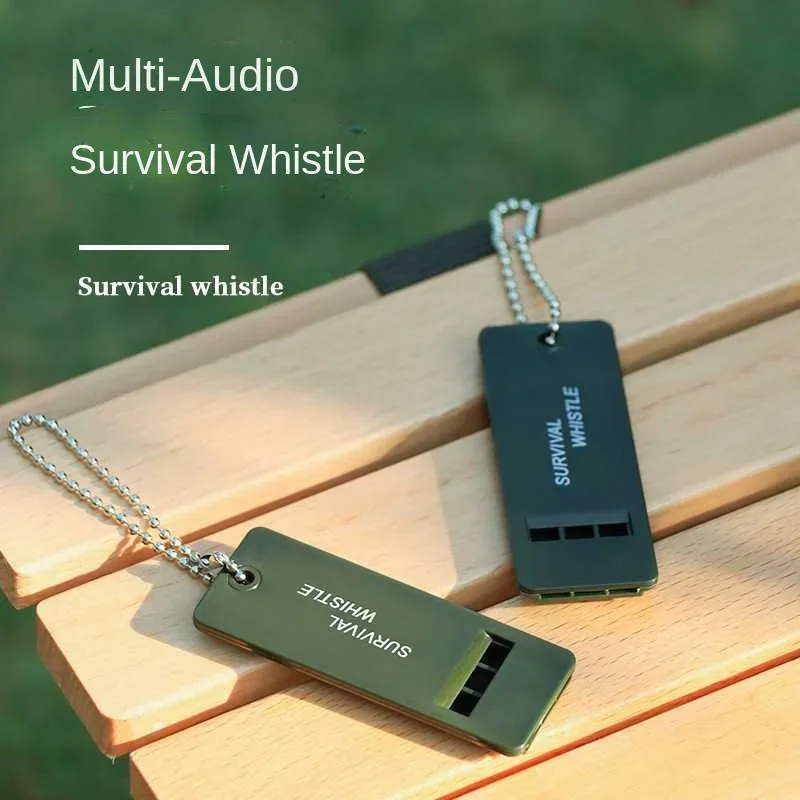 Silbato de 3 frecuencias, llavero de silbato de supervivencia de alto decibelio, árbitro, Camping, caminata, silbato de emergencia al aire libre, herramienta de primeros auxilios, 1-6 uds.