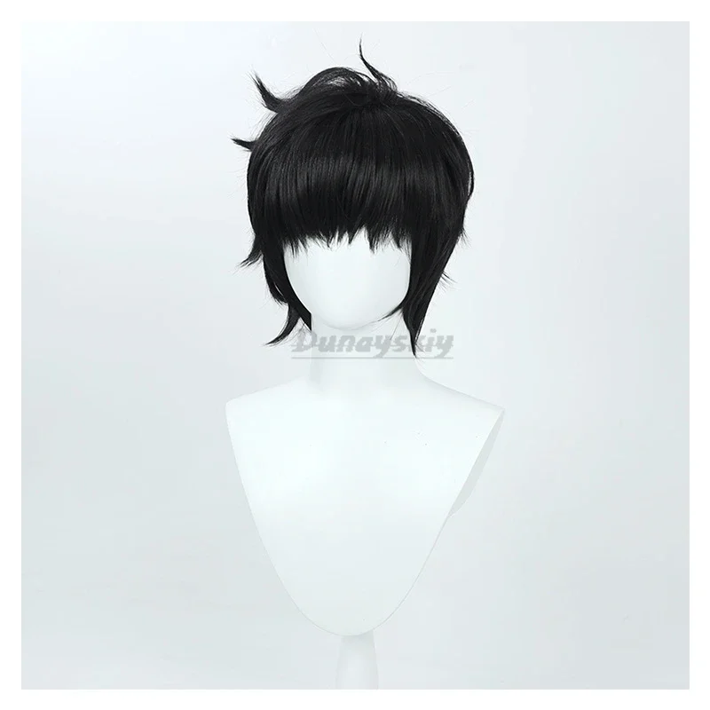 تأثيري أنيمي التسوية سونغ جينوو شعر مستعار تأثيري أنيمي سولو زي شعر مستعار سونغ جينوو تأثيري قصير شعر مستعار أسود لعب الأدوار سونغ جينوو