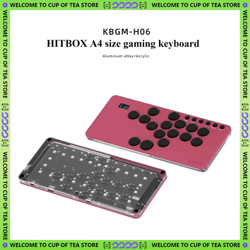 DOIO KBGM-H06 PRO Gaming Keypad HITBOX A4 Arcade Portable Joystick for PS5 PS4 Switch Steam SF KOF Tekken PC E-sports Gift