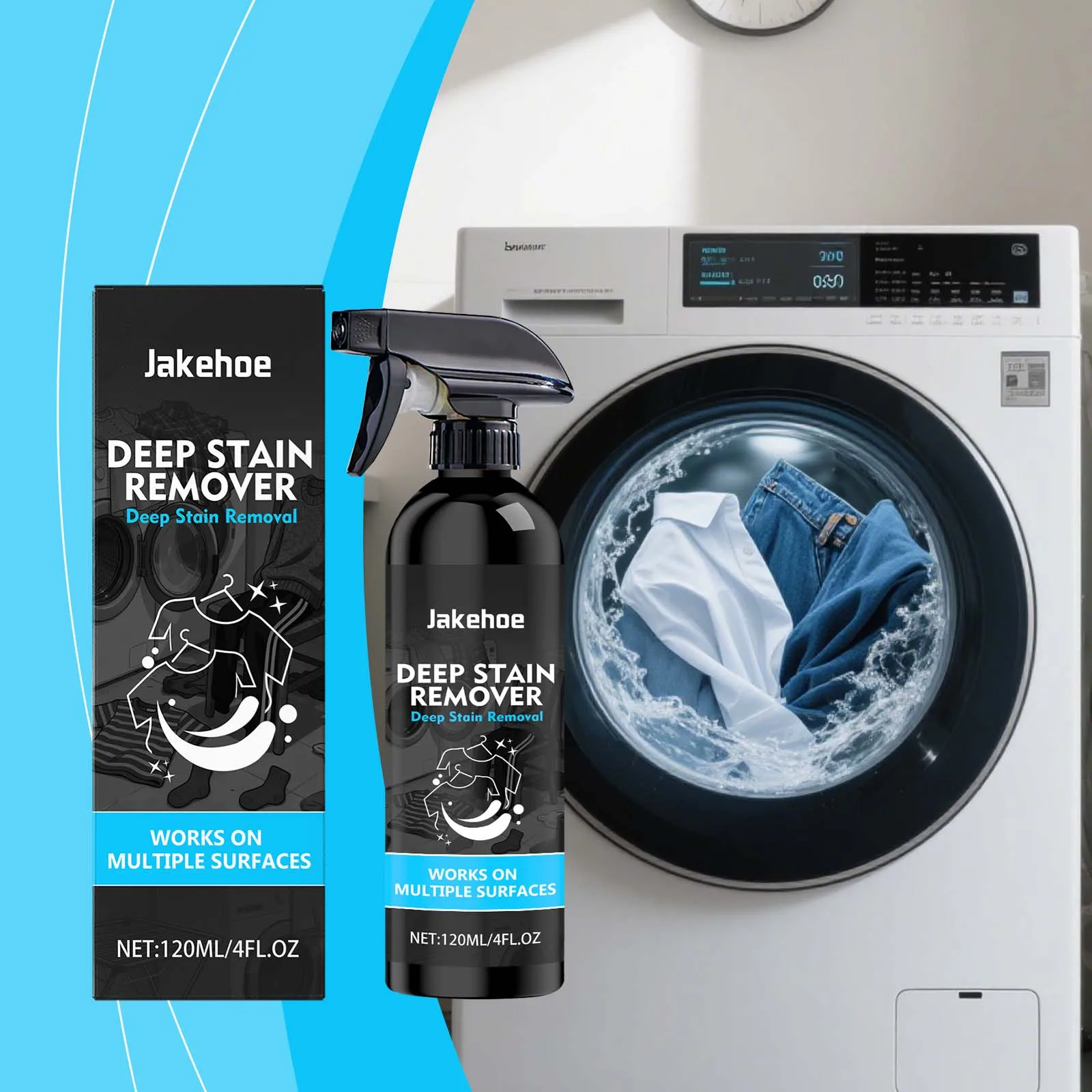 مزيل البقع متعدد الوظائف والقوي للملابس، عامل تنظيف متعدد الاستخدامات ومتعدد الاستخدامات