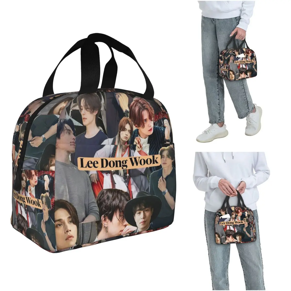 

Lee Dong Wook Insulated Lunch Bag for Women Kids Leakproof Food Boxes Thermal Lunch Box Tote