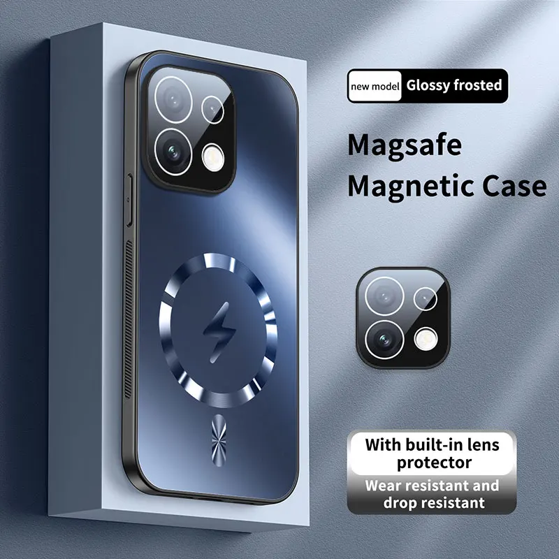 For OPPO Reno 16F / Reno 16 Pro / Reno16 Magnetic Case Camera Lens Film Protection Wireless Charging Shockproof Back Cover Funda