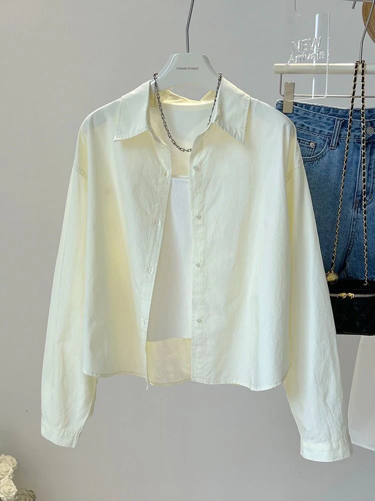 Lose Damen irt Long Sve Button Design Sonnenschutz Dünne Oberbekleidung Vielseitiges Top Koreanisches SLE Summer Faion 2025