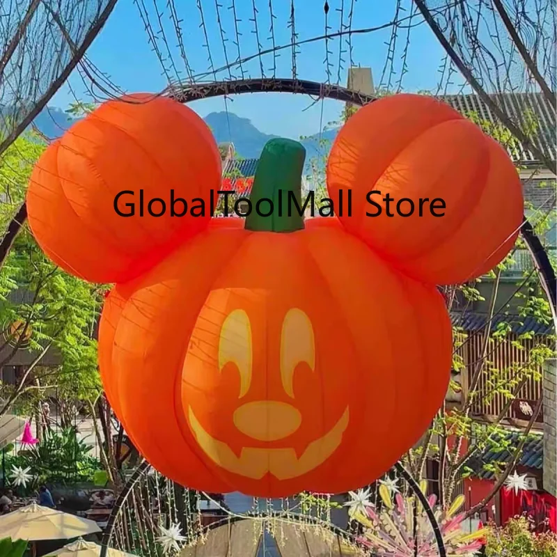 Factory  2M Inflatable Mouse Shaped Pumpkin Model Automatic Control PVC Cloth Material Customized Color Easy Operation