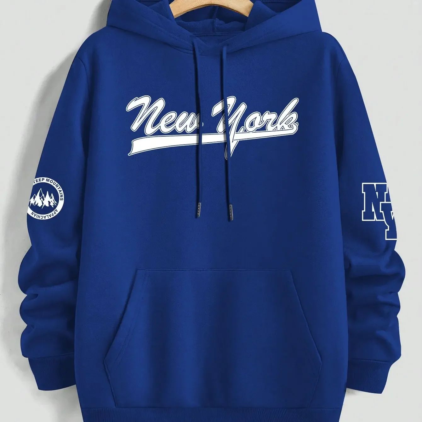 New York Directional Style Print Men'S Long-Sleeved Hoodie Suitable for Outdoor Sports Suitable for Autumn And Winter Wear