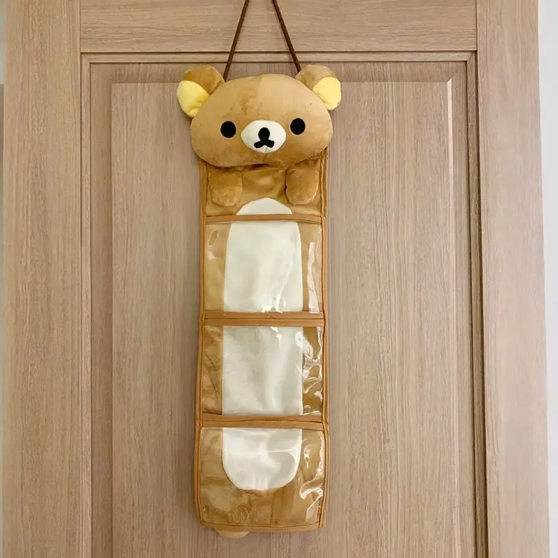 Cute Rilakkuma Japanese Cartoon Wall Hanging Storage Bag Dorm Bedside Sundry Organizer Door Back Hanging Pouch Multifunctional - view 2