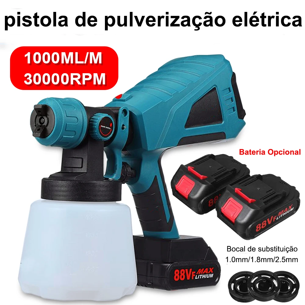 1000ml-1500w-cordless-electric-spray-gun-3nozzle-flow-control-airbrush-high-power-paint-sprayer-airbrush-for-makita-18v-battery