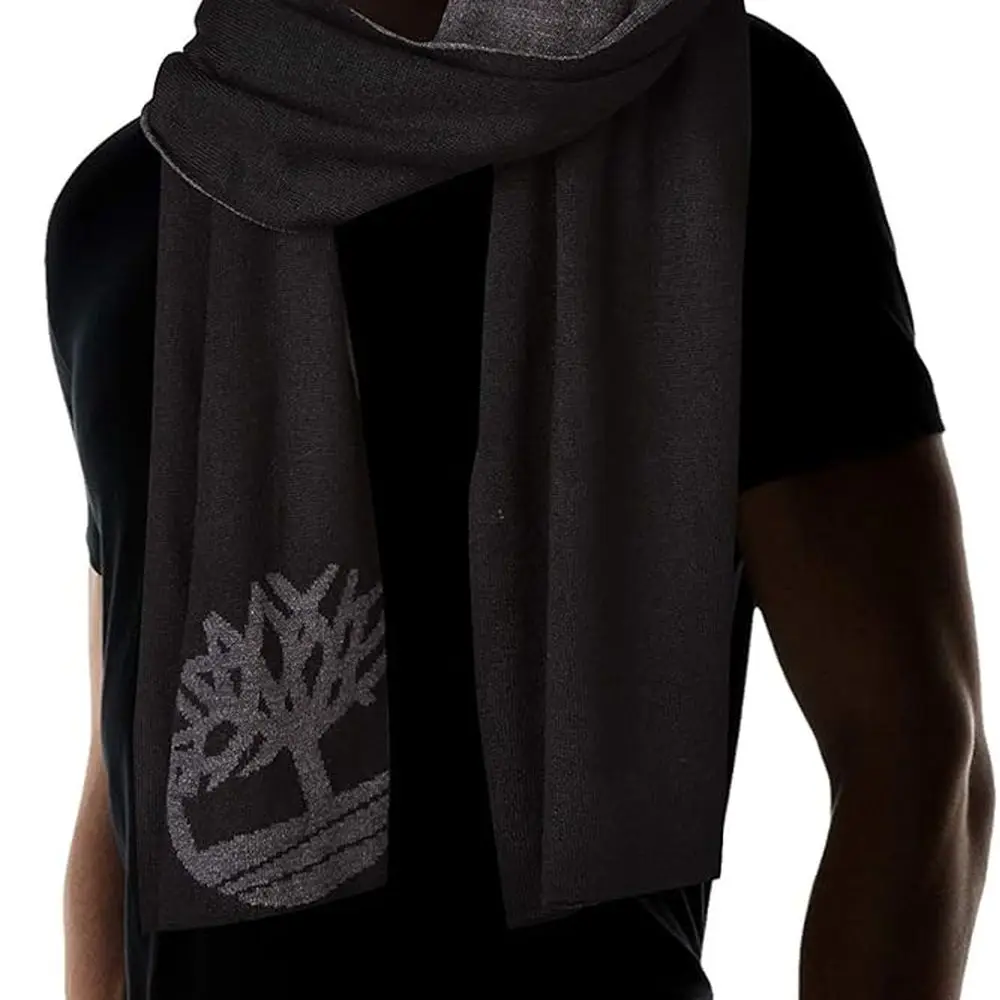 وشاح أسود من Timberland بطبقة مزدوجة، وقبعة مكبلة وقفازات سحرية، مقاس واحد