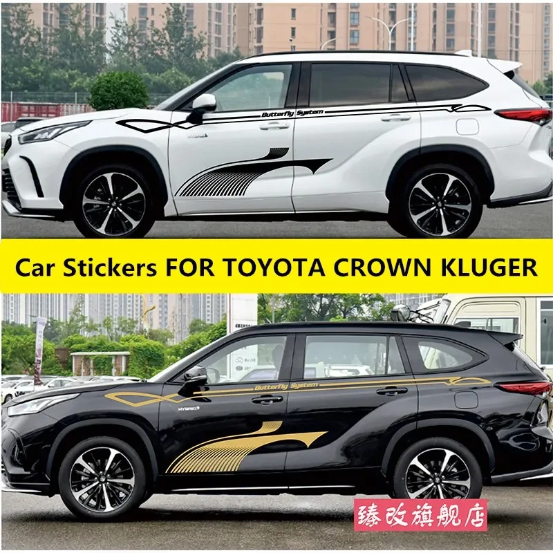 

Автомобильные виниловые наклейки для TOYOTA CROWN KLUGER 2022, модифицированная индивидуальная спортивная тонкая пленка