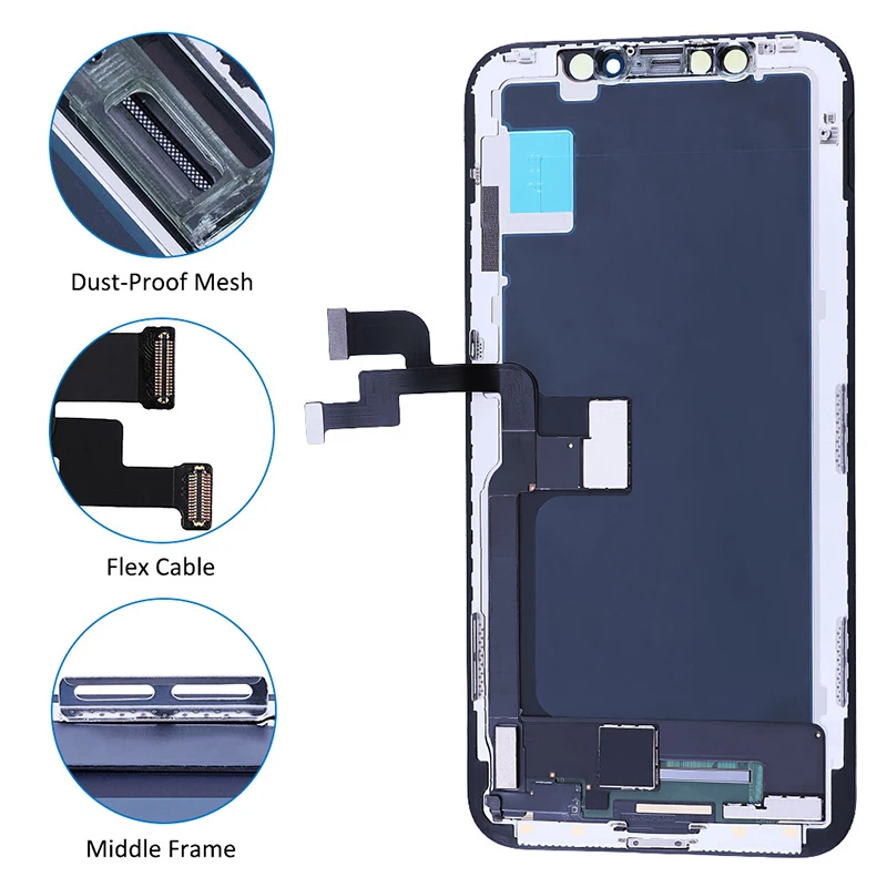 Original Tested XSMax LCD For Apple iPhone X XS XR XS Max Display Screen Replacement Lens Pantalla with Great 3D Touch Digitizer