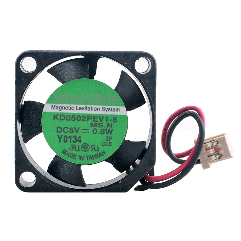 KD0502PEV1-8 Micro Cooling Fan 25mm 2.5cm Size 25x25x7mm DC5V 0.8W 2-Pin Magnetic Levitation Bearing for Router