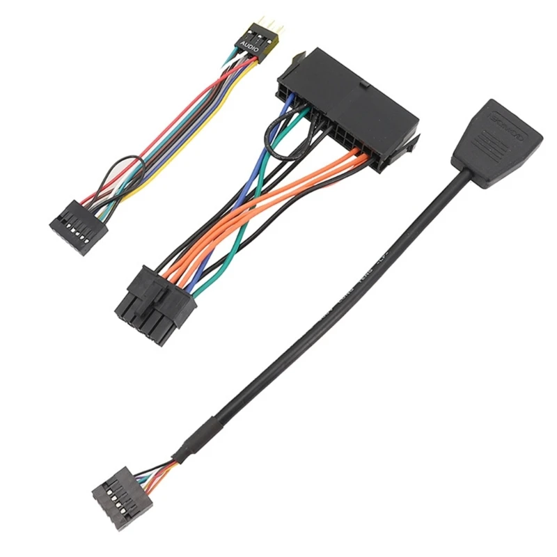 

24Pin to10Pin for M900 Motherboards to Ordinary Chassis Transfer Wiring Power Cable with USB 19/11Pin and Auditory Cable