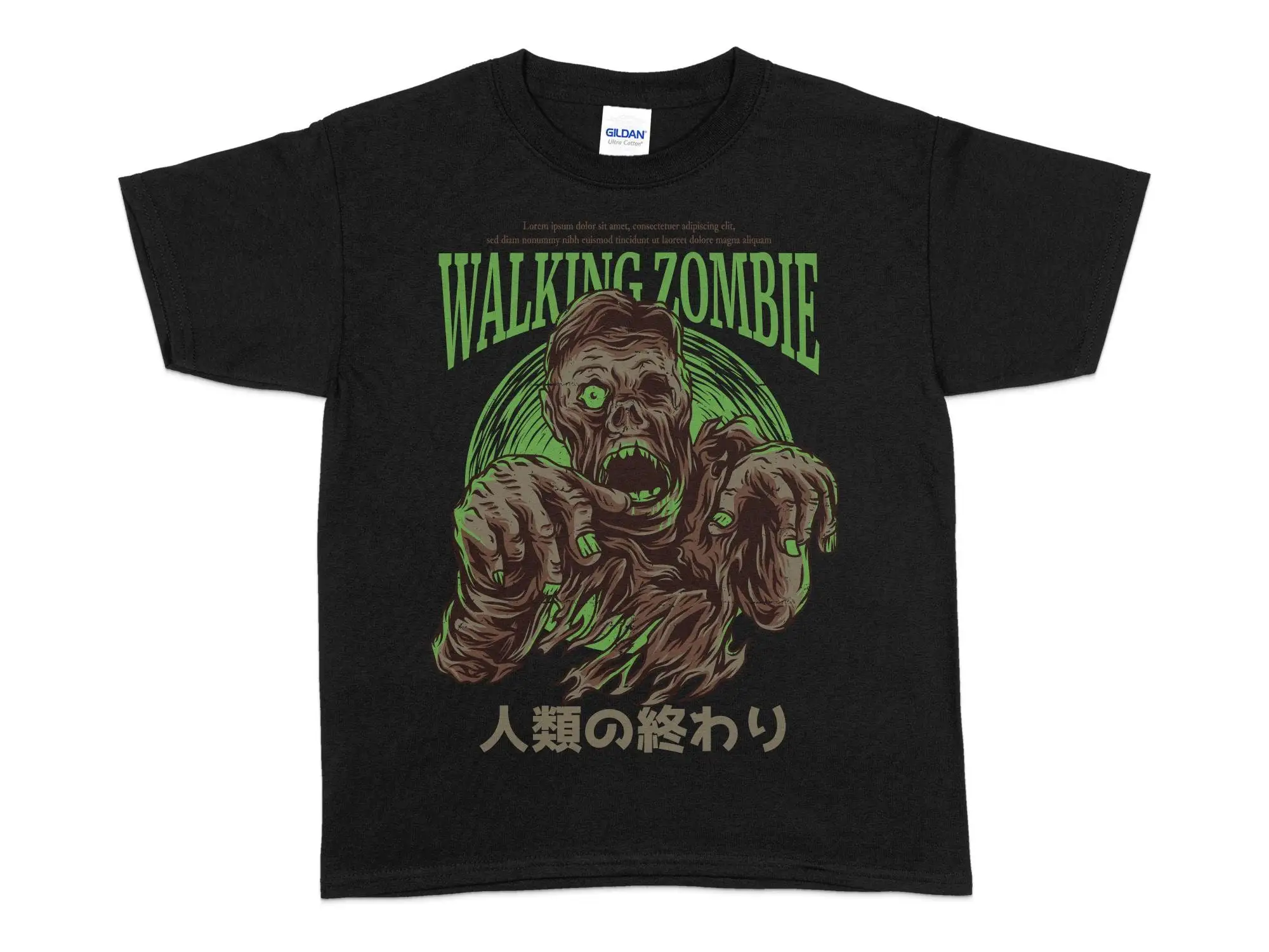 Walking Zombie Men'S T Shirt Novelty Funny Printed For Retro Vintage Streetwear Clothing Casual